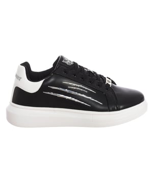 Sportschuhe von Plein Sport.
 Mittelhohe Sportschuhe, ideal für den Alltag.
 Bequemes und atmungsaktives Material.
 Eingravierter Markenname auf der Rückseite.
 Klauenaufdruck an der Seite.
 Abzeichen auf der Zunge.
 Mit Schnürsenkeln verstellbar.
 Nähte in Ton gehalten.
 Zusammensetzung: Außenseite: Synthetik; Innen: Textil; Sohle: Synthetik
 Pflege:
Mit einem feuchten Tuch reinigen.