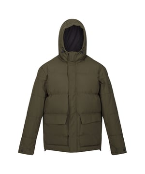 Buitenste materialen: 100% Polyester. Vulling: imitatie dons, veervrij, zwaargewicht, gerecycled. Stof: Micro Taslan. Voering: Polyamide. Ontwerp: Badge, gewatteerd. Stoftechnologie: DWR Finish, isolerend, waterafstotend. Halslijn: Kap, staande kraag. Mouwtype: Met lange mouwen. Eigenschappen motorkap: Opgegroeide motorkap, regelklep. Zakken: 2 Onderste zakken, Patch, Ritssluiting, 1 Binnenzak. Sluiting: kliksluiting, stormflap, rits. Zoom: verstelbaar, zoom met schokkoord. Duurzaamheid: Milieuvriendelijk, gemaakt van gerecycleerde materialen. S: 38 in. M: 40 in. L: 42 in. XL: 44 in. XXL: 48 in. 3XL: 51 in.