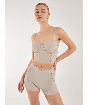 The sexiest of the Bralette just landed at Pink Vanilla. The Diamante Bralette can be pair with jeans or cargos for a more casual look. Studs and sparkles are in this summer!