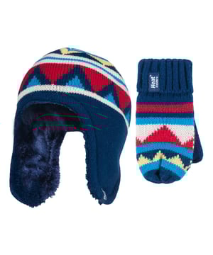 Are you starting to sense that it is getting chilly outside? If you are on the search for winter accessories for the whole family then you can be assured to put your trust in Heat Holders to keep you toasty and warm. This boy’s hat and mitten set is a great option if you are looking for warmth and style in the same package. The hat has a soft fleece inner to help hold the warm air close to your head, with additional ear flaps that are designed to keep ears warm as well so you’ll be sure that this hat will keep the whole head warm. The mittens have the same fleece inner keeping warm air trapped close to the hands. Both the hat and gloves are imprinted with funky styles, so your kids can keep warm and jazzy at the same time! This hat and mitten set is suitable for boys aged 3-6 years with two style options to choose between. They are designed with heat weaver thermal technologies with acrylic and polyester and they are machine washable.