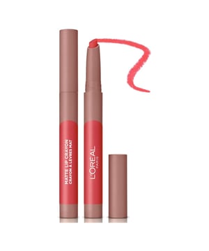 Meet the matte that never stops- New L'Oreal Paris Infallible Matte Lip Crayon for easy on-the-go matte colour with up to 6 hour wear. The ultra-skinny format creates the perfect pout use after use without sharpening. Whilst the slanted tip helps to follow the lips natural shape for mistake-proof application. Enriched with Jojoba Oil and Vitamin E for a comfortable lasting feel and saturated matte colour. From early morning coffee runs to an afternoon cupcake, this smudge proof formula won't let you down. Available in 14 shades from soft nudes to bright pinks and toffee brown shades and a caramel scented formula for irresistible application.