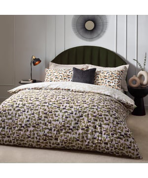 Inspired by modern, minimalist and abstract art, the City duvet cover set contains a fusion of small geometric shapes in warming tones, which combine to create this polished design. The reverse offers a muted, natural alternative for a more relaxing look. A sophisticated step into modern design for the contemporary home. This product is certified by OEKO-TEX® showing it has been sustainably made.