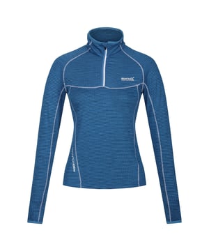 Material: 96% Polyester, 4% Elastane. Made from weight-reducing, grid fleece fabric. Ultra-lightweight, long sleeved fleece top. Efficiently wicks moisture away from your skin and dries quickly when wet. Cut with offset shoulder seams for superb mobility. With a half venting zip and flatlock seams for friction-free comfort. The low pack weight is ideal for longer trips. With the Regatta Outdoors print on the shoulder. Size (chest): (6 UK) 30in, (8 UK) 32in, (10 UK) 34in, (12 UK) 36in, (14 UK) 38in, (16 UK) 40in, (18 UK) 43in, (20 UK) 45in, (22 UK) 48in, (24 UK) 50in, (28 UK) 54in, (30 UK) 56in, (32 UK) 58in, (34 UK) 60in, (36 UK) 62in.