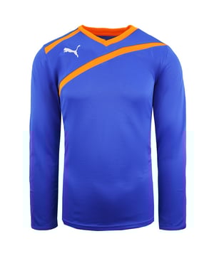 Puma esito camisa de portero manga larga masculina fútbol azul top 701064 37