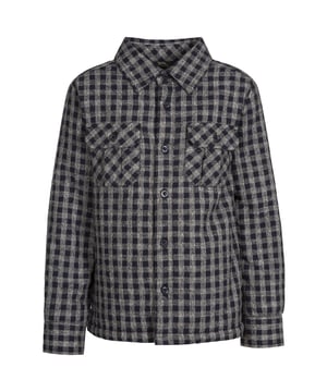 Childrens shirt met lange mouwen en knoopjes, gemaakt van gingham-materiaal. 2 x borstzakken. Kraag uit 2 delen. Sherpa-voering. Verborgen zakje met rits. Knoopsluiting. Shell: 100% katoen. Voering: 100% Polyester.