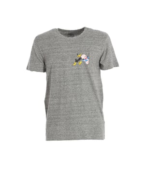 Eleven Paris t-shirt met korte mouwen.
 Grijs
 Ronde hals.
 Korte mouw.
 Model LOONEY TUNES
 Naden in toon zichtbaar.

 Samenstelling: 100% katoen

 Wasvoorschriften:
 - Maximaal wassen op 30ºC.
 - Strijken op gemiddelde temperatuur, max. 110ºC.
 - Hiermee kunt u een droger gebruiken.
 - Niet bleken.
 - Mag niet chemisch gereinigd worden.
 Samenstelling: 100% katoen
 Onderhoud:
Wasvoorschriften:
 - Maximaal wassen op 30ºC.
 - Strijken op gemiddelde temperatuur, max. 110ºC.
 - Je kunt een droger gebruiken.
 - Gebruik geen bleekmiddel.
 - Kan niet chemisch gereinigd worden.