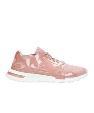 Le Coq Sportif LCS R Flow Lace-Up Pink Smooth Leather Womens Entrenadores 1810330
