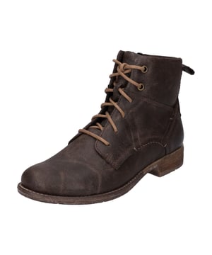 Unsere braune Stiefelette ist das perfekte Accessoire für Deine Freizeitgardarobe im Herbst und Winter. Das Modell Sienna 95 ermöglicht einen komfortablen Einstieg durch eine modische Schnürung. Die herausnehmbare Sohle kannst Du ohne Probleme wechseln und so Deine eigenen Einlegesohlen verwenden. Die Fertigungsart AGO verwendet JOSEF SEIBEL traditionell, um den Schuh leicht und gleichzeitig robust zu machen. Weite G ist für normale Füße ideal geeignet. Genieße Deine Freizeit mit unserem modischen Wegbereiter in Moro.