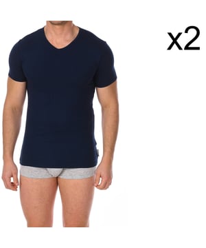 Bikkembergs short sleeve t-shirt.
 V-neck with ribbed finish.
 Fabric label personalized by the brand on the back of the neck.
 Comfortable and breathable fabric.
 Seams seen in tone.
 Composition: 95% Cotton, 5% Elastane
 Care:
Care:
 -Wash at max temperature. 40ºC.
 -Do not use bleach.
 -Supports dry cleaning.
 -Allows you to use a dryer.
 -Iron at max temperature. 130ºC.