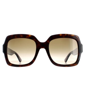 Gucci Square Womens Havana Glitter Blue and Red Brown Gradient GG0036SN  GG0036SN are an oversized square design. Made from lightweight acetate, this chunky frame is super comfortable to wear. Stamped with the Gucci interlocking GG logo on the temples for brand recognition.