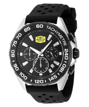 El Invicta 47768 tiene una caja de acero inoxidable de 43 millimetros con una esfera negro.
Esta modelo funciona con un movimiento de Cuarzo preciso.
Resistencia a la presión de aqua de 5 bares.
Este modelo es parte de la colección Invicta Racing.

2 años de garantía Invicta.
