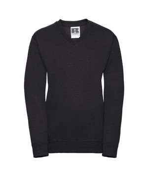 50% Combed Ringspun Cotton, 50% Polyester. Design: Plain. 295gsm. Hem: Elastane, Lycra Ribbed. Drop Shoulder, Side Seams. Neckline: Elastane, Lycra Ribbed, V Neck. Cuff: Elastane, Lycra Ribbed. Sleeve-Type: Long-Sleeved. Fastening: Pull Over. Sustainability: Amfori, Better Cotton Initiative, BSCI, Fair Labor Association, Oeko-Tex Standard 100 Certified, WRAP Certified.