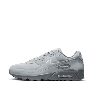 The Nike Air Max 90 stays true to its OG running roots with the iconic Waffle sole, stitched overlays and classic TPU details. Classic colours celebrate your fresh look while Max Air cushioning adds comfort to the journey. 

Performance Comfort  Originally designed for performance running, the Max Air unit in the heel adds unbelievable cushioning. 

Versatile Style  The low-top design combines with a padded collar for a sleek look that feels soft and comfortable. 

Retro Vibes  The stitched overlays and TPU accents add durability, comfort and the iconic '90s look you love. 

Textile upper with leather and synthetic overlays
Foam midsole 
Rubber Waffle outsole adds traction and durability   Colour Shown: Wolf Grey/Cool Grey/White  Nike Air Max Origins  Revolutionary Air technology first made its way into Nike footwear in 1978. In 1987, the Air Max 1 debuted with visible Air technology in its heel, allowing fans more than just the feel of Air cushioning—suddenly they could see it. Since then, next-generation Air Max shoes have become a hit with athletes and collectors by offering striking colour combinations and reliable, lightweight cushioning.