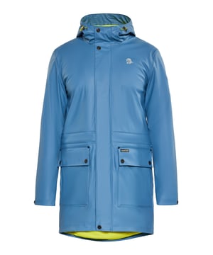 Wir stellen eine funktionelle, glatte Regenjacke vor, die für Outdoor-Abenteuer bei nassem Wetter entwickelt wurde. Dieser lange Regenmantel verfügt über eine Kapuze mit Kordelzug, einen Reißverschluss vorne, Druckknöpfe und Pattentaschen. 3000 mm wasserdichtes Gewebe mit verschweißten Nähten für Haltbarkeit und Schutz. Bleiben Sie trocken und stilvoll mit dieser wasserdichten Oberbekleidung.  Regenmantel
