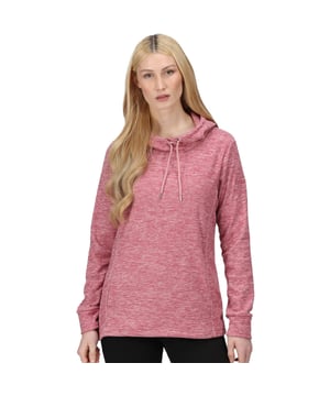 Gezellig en stijlvol, onze Kizmitt II damesfleece completeert je seizoenslook in stijl. De damesfleece hoodie heeft een stijlvolle kraag en is voorzien van een aangehechte capuchon en aantrekkoorden voor een casual uitstraling. Het gebroken streep fleece ontwerp voegt toe aan de stijl. Combineer de damesfleece trui met jeans voor een ontspannen gevoel. Steek je handen in de lagere zakken. 240gsm 2-kleurig gebroken streep fleece. Aangehechte capuchon met omslagkraagconstructie. 2 lagere zakken.