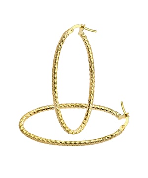 9K (375) geel goud: 1,3 gram; # Afmeting: 4,2 cm x 0,2 cm