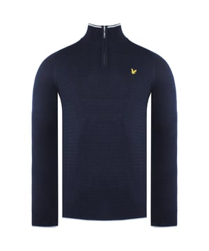 The Merino 1/4 Zip is brand new this season from Lyle & Scott. This knit features a 1/4 zip neck, contrast tipping at the cuffs and a waffled front panel for improved breathability. It has a soft hand feel and natural stretch. The signature golden eagle is on the left chest. 

100% Merino Wool 
Quarter zip neck 
Waffled front panel 
Contrast tipping at cuffs