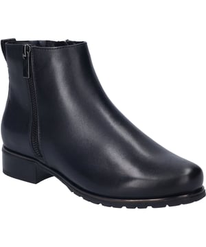 Het duurzame nappaleer zorgt voor een hoogwaardig gevoel. Deze enkellaars is warm gevoerd met zacht textiel voor de winter. Het model Chiara 10 is gemakkelijk aan te trekken dankzij de slimme ritssluiting. Ons enkellaarsje heeft een uitneembare binnenzool zodat je eventueel je eigen inlegzolen kunt gebruiken. Dankzij het AGO-design heeft dit enkellaarsje een mooi gevormde pasvorm. Breedte G is ideaal voor normale voeten. Ga je eigen weg met Chiara 10.
