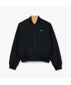 Heren Lacoste omkeerbare gewatteerde taffeta bomberjack - Klepzakken aan de voorkant en paspelzakken aan de binnenkant - Gewatteerde voering - Geribde hals en afwerking - Geborduurde krokodil op borst - Gerecycled taffeta - Ref: BH0550-IRA