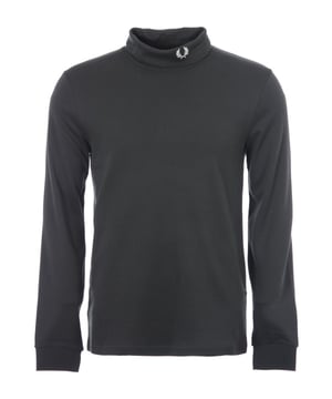 Fred Perry re-imagine classic silhouettes with refined textures and smart  modernist details. The Fred Perry Roll Neck Top is the perfect layering piece to add to your collection. Crafted from pure BCI interlock cotton jersey in a slim fit  creating a streamlined look. Featuring a classic roll neck with the iconic Fred Perry Laurel Wreath embroidery at the neck.BCI - By buying BCI cotton products  you're supporting more responsibly grown cotton through the Better Cotton Initiative. -Slim Fit-Pure BCI Interlock Cotton Jersey-Roll Neck-Long Sleeves-Ribbed Trims-Fred Perry Branding