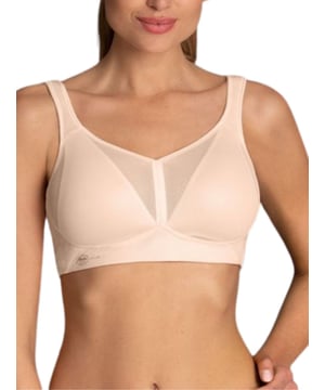 Anita Air Control Deltapad Sports Bra. With maximum support and non-wired, lightly padded cups. The product is recommended for delicate 40 degrees machine wash.