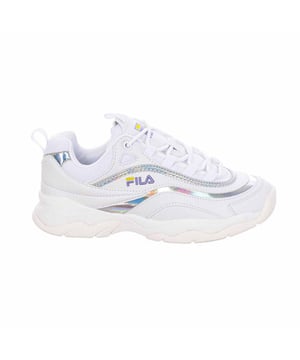 Fila Ray LM Lace-Up White Synthetic Womens Trainers 1010682.01R