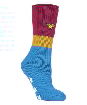 The same coziness and warmth as the original Heat Holders thermal slipper sock but with an additional slipper gripper at the bottom of the foot. However these thermal socks are totally unique with 5 licensed character thermal socks to choose from including Peanuts Minnie Mouse Disney Princes and 2 with Frozen Characters. This is shown by the badges that are embroidered on the front of each sock truly showing your love for Disney and Peanuts!