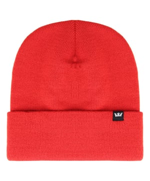 Supra Logo Rood Effen Gebreide Unisex Kroon muts C3093 600