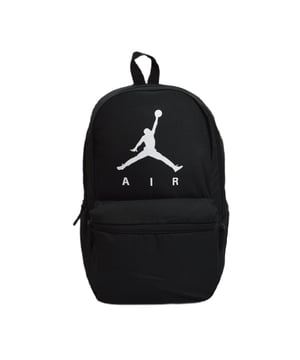 The Nike Air Jordan Backpack is a must-have for school! The Nike backpack has a sleek athletic look and lightweight, durable design. The main compartment has plenty of space for books and an interior laptop sleeve to keep your technology safe. Two exterior side pockets on this Nike Air Jordan Backpack are the perfect place to store small valuables like your phone or keys. Complete with a spacious front zipper compartment for convenient quick access
