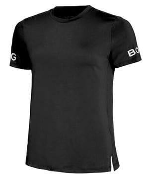 Björn Borg - Ladies Classic Training Short Sleeve T-ShirtThe Björn Borg Ladies Classic T-Shirt is the perfect shirt for training and even everyday wear. It's made from a breathable material that keeps you cool and comfortable, even when you're working out.The essential performance training tee is made of soft and stretchy recycled materials and comes in 2 great colours: Black or Sparrow (beige). The breathable material will keep you comfortable and dry as you move. It comes in a regular fit with a round neck, a regular length design, ideal for running or other sports.The slits on the sides allow for enhanced movability during sports or training. The iconic Björn Borg logo on the arm adds a little more style that will make it an instant favourite in your wardrobe.The Björn Borg Short Sleeve T-shirt is a high-performance tee made from soft 90% recycled polyester quality fabric. The material is also quick drying so that you don’t have to worry about sweat while you workout.This t-shirt is made from: 90% Polyester (Recycled), 10% Elastane and comes in 4 sizes: Small, Medium, Large & X-Large. It is a short sleeve length and is Machine Washable.Extra Product DetailsBjörn Borg Ladies T-ShirtShort Sleeve LengthIdeal For EverydaySuitable For SportsBreathable MaterialRegular Fit & Round NeckSlits On The SidesIconic Borg Logo On ArmQuick DryingComes In Black or Sparrow90% Recycled PolyesterAvailable In: S, M, L & XLMachine Washable