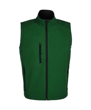 Stretch soft shell stof heeft een polyester/elastaan buitenkant en een polyester fleece achterkant.. Gaas gevoerde frontpanelen. Ademend, winddicht en waterbestendig. Getapete hals. Halsband hoge volle rits met binnenste stormflap en kinbeschermer. Twee zakken met rits aan de voorkant en een rechter borstzak met rits. Verstelbaar trekkoord aan de zoom. Valstaart. Toegang voor decoratie. Materiaal: 94% polyester/6% elasthaan. Borst (om te passen): S(36/38), M(38/40), L(41/42), XL(43/44), XXL(45/47), 3XL(47/49).