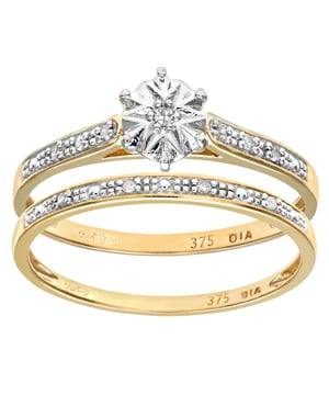 9K (375) Yellow Gold: 2.9gr; # Diamond: 0.05ct