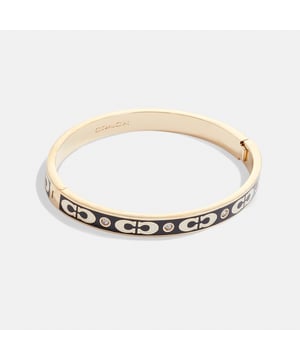 Kissing C Enamel Hinged Bangle