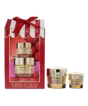 The Estée Lauder Glowing All The Way 2 Piece Gift Set, which contains the Estée Lauder Global Anti-Aging Cell Power Cream and the Estée Lauder Cell Power Eye Balm. The anti-aging cream is a luxurious cream that helps fight the visible signs of aging, including fine lines and wrinkles. The balm offers a boost of hydration for around the delicate contours around the eyes, helping to leave eyes looking younger and refreshed.