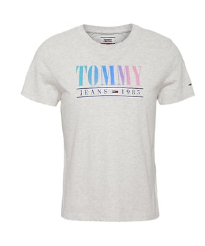 T-Shirt Tommy Jeans Summer multicolor Damen Weiß Baumwolle. Authentisches Kleidungsstück der Marke Tommy Jeans - Streetwear/Sportswear-Design von Tommy Jeans - Tommy Jeans für Damen, modisch und perfekt für den Alltag - T-Shirt Tommy Jeans in Weiß lässt sich hervorragend mit dem Rest Ihrer Garderobe kombinieren - bequemer Baumwollstoff - klassisch - Summer multicolor -