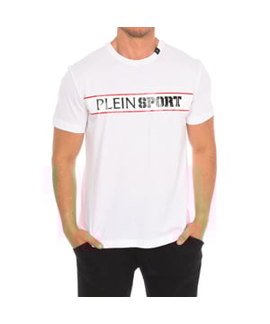 Plein Sport short sleeve t-shirt.
 Round neckline with ribbed finish.
 Brand print on the front.
 Brand insignia on the back.
 Seams seen in tone.
 Composition: 100% cotton
 Care:
Wash at maximum temperature 30º.
 Iron at medium temperature.
 Do not use dryer.
 Do not use bleach.
 Do not dry clean.