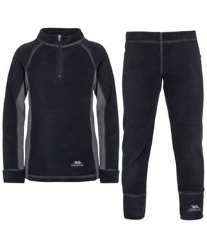 Kinder Thermo-Top und Baselayer-Hose aus Fleecematerial. Leicht und enganliegend. Top: Reißverschluss bis zur Brust, Raglanärmel und Kontrast-Einsätze. Hose mit elastischem Bund. Ideal zum Tragen unter der regulären Kleidung an kalten Tagen. 100% Polyester.