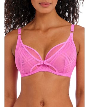 Freya Freya Fatale High Apex Bra. Stretch geo floral lace outer cup to create high apex and give forward projection. This product is recommended as hand wash only.