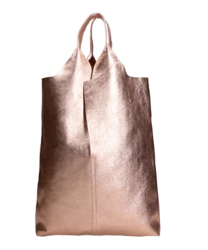 Bolso saco de cuero suave con bolsa interior de cuero laminado real. Producto artesanal italiano. Hecho en Italia