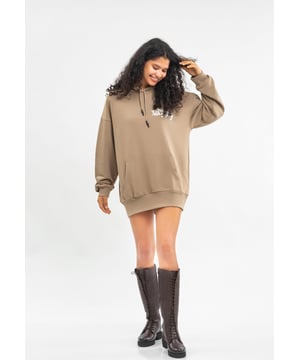 Tom Barron Damen-Kapuzenkleid – Logo-Rückseite in Oversize