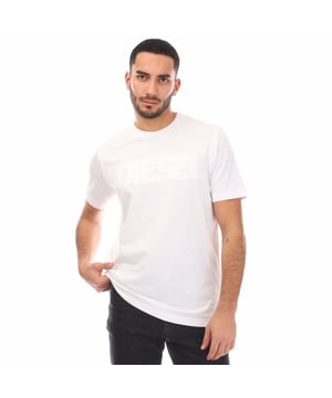 Mens Diesel T-Just 12-5 T-Shirt in white.- Ribbed crew neck.- Short sleeves.- Slim fit.- 100% Cotton.- Ref: A16861RPATI100