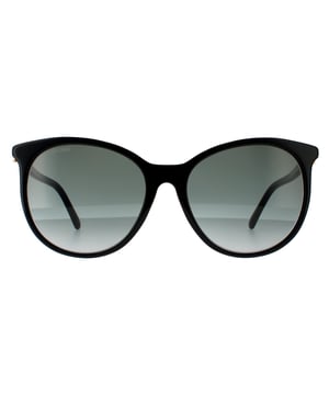 Jimmy Choo Sunglasses ILANA/F/SK 26S 9O Black Copper Dark Grey Gradient are a feminine round style crafted from lightweight acetate. The hinges feature a crystal shaped J with the slim temples featuring the Jimmy Choo logo for brand authenticity.