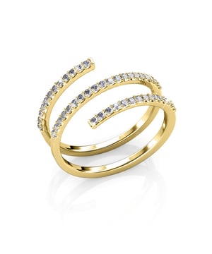 Unser Spiralring zeichnet sich durch sein originelles Design aus. Seine 18-karätige Vergoldung und die hochwertigen österreichischen Kristalle machen ihn zu einem perfekten Geschenk.