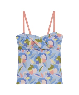 85% Polyester, 15% Elastaan. Ontwerp: Bloemen, Logo, Gedrukt. Bevestiging: Verstelbare riemen. Hals: Liefje. Stoftechnologie: Duurzaam, Stretch. Gewatteerde cups, buikcontrole. Duurzaamheid: Gemaakt van gerecycled materiaal. Zonneschatting: UPF 50+.