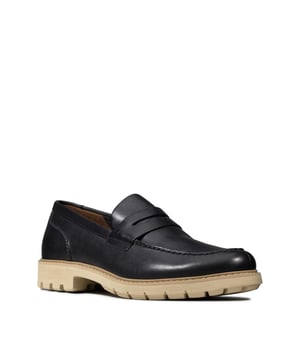 Clarks Batcombe Edge Slip-On Black Smooth Leather Shoes 261479637