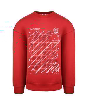 Puma x Michael Lau Long Sleeve Crew Neck Red Mens Graphic Sweatshirt 530351 22