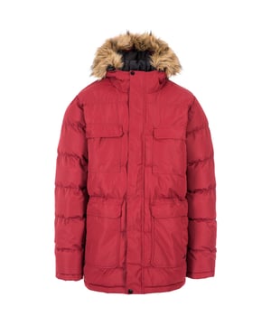 Buitenkant - 100% polyester TPU membraan Voering - 100% polyester Vulling - 100% polyester Vaste capuchon Afneembare nepbont 2 verstelbare Borstzakken 2 lagere opgestikte zakken met ingangen vanaf de zijkant Manchet van binnenrib Binnenzak Kinbescherming