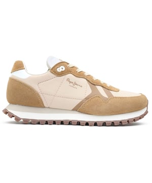The Brit-on Print Trainers By Pepe Jeans London Are Retro-inspired Running Shoes, Featuring A Premium Polyester And Suede Upper, Combined With An Extra-light, Two-tone Eva Sole For Supreme Comfort And Wear. The Heat-sealed Pepe Jeans Logo On The Sides And Branding On The Heel Ensure Fashionable Brand Recognition And The Lugged Rubber Outsole Provides Traction And A Gripping Stride.