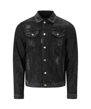 100% Baumwolle; Dsquared2 Jacke Dan;  Modell: S74AM1230 900;  Hochwertig verarbeitet;  Klassischer Kragen;  Knopfleiste mit sechs Knöpfen;  Zwei seitliche Taschen;  Zwei Brusttaschen mit Knopf;  Verstellbare Taille und Manschetten;  Used-Optik;  Dsquared2 Logodetails