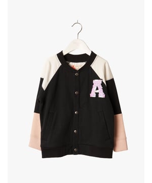 Give me an A! Give me an R! Stay cool in this varsity style colour block sweat jacket. Made from supersoft cotton jersey with varsity styling details. in monochrome colour block it’s the perfect layering piece   About me: 100% Cotton Look after me: Think planet. wash at 30c.
